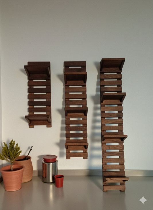 PORTAMACETA TIPO REJA- 3 CUERPOS - MED.: (60 X 20 - 90 X 20 - 120 X 20)