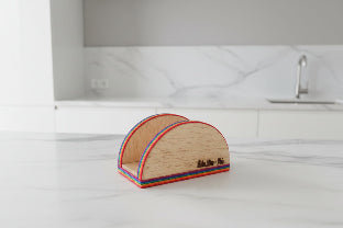 Servilletero de Media Luna con Cinta