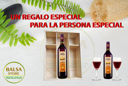 Porta Vino + 2 copas + 1 Vino (Vino Queirolo)